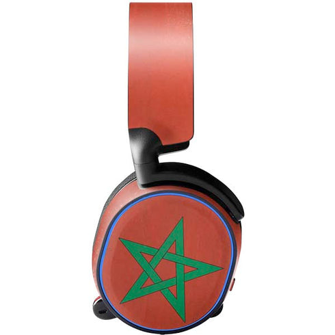 Morocco Flag Distressed SteelSeries Arctis 3 Skin